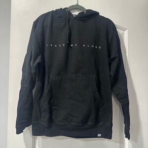 Black Men's Hoodie with Statement Print